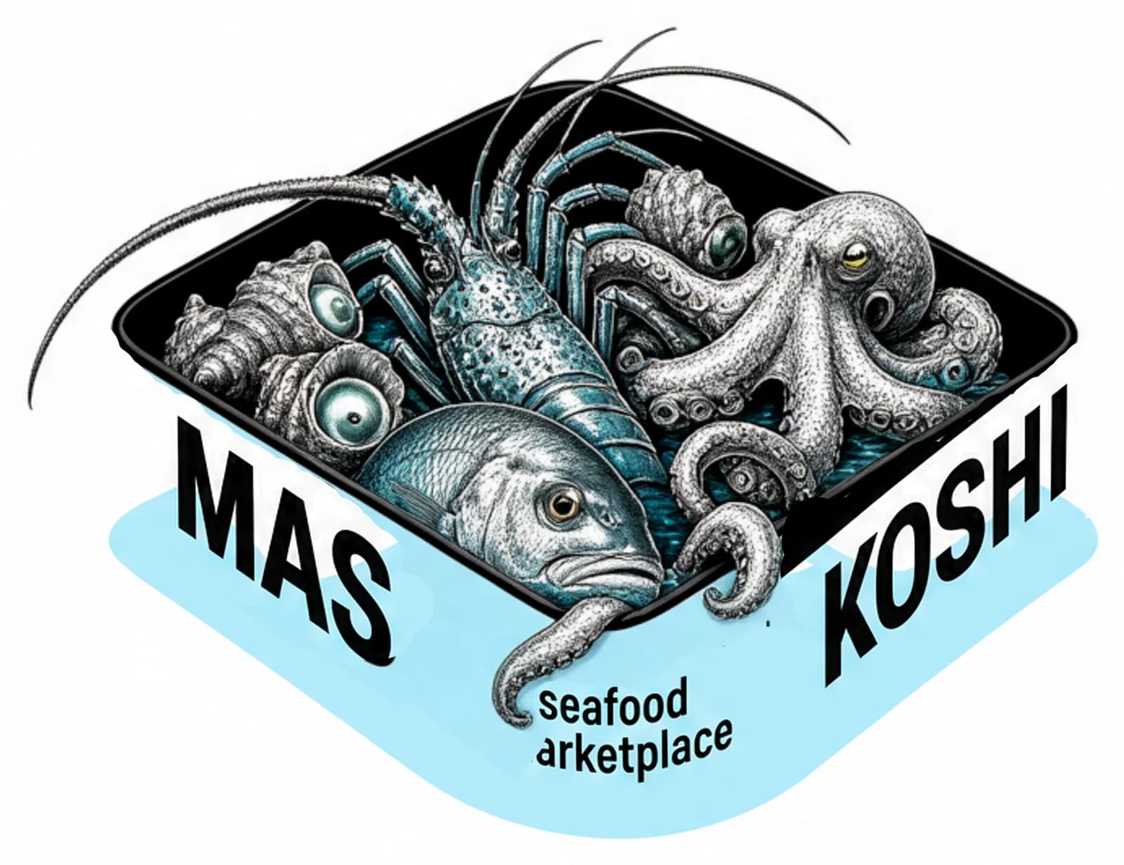 Mas Koshi: a basket of lobster, octopus, reef fish and turban snails